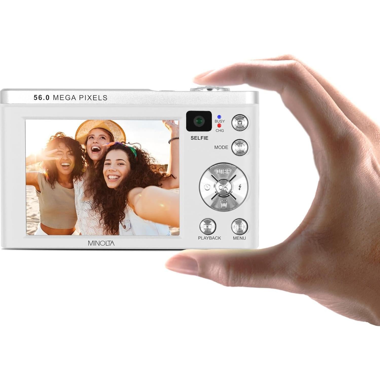 Cámara Digital Minolta MNB5Z 56MP Doble Lente Zoom 5X 5K HD