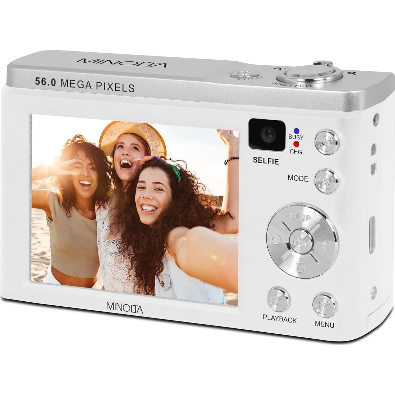 Cámara Digital Minolta MNB5Z 56MP Doble Lente Zoom 5X 5K HD