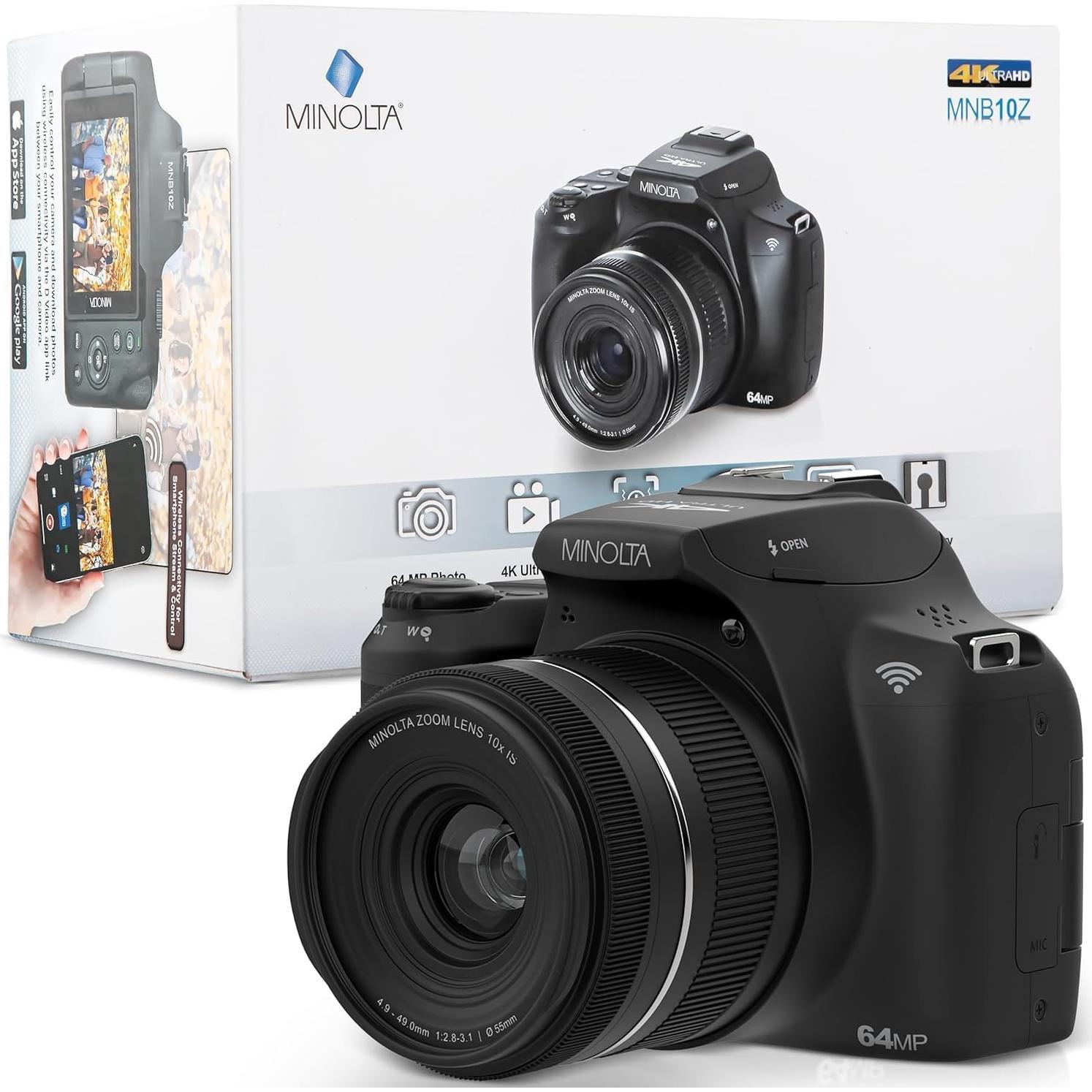 Cámara Digital Minolta ProShot 64MP - Zoom Óptico 10x, Video 4K