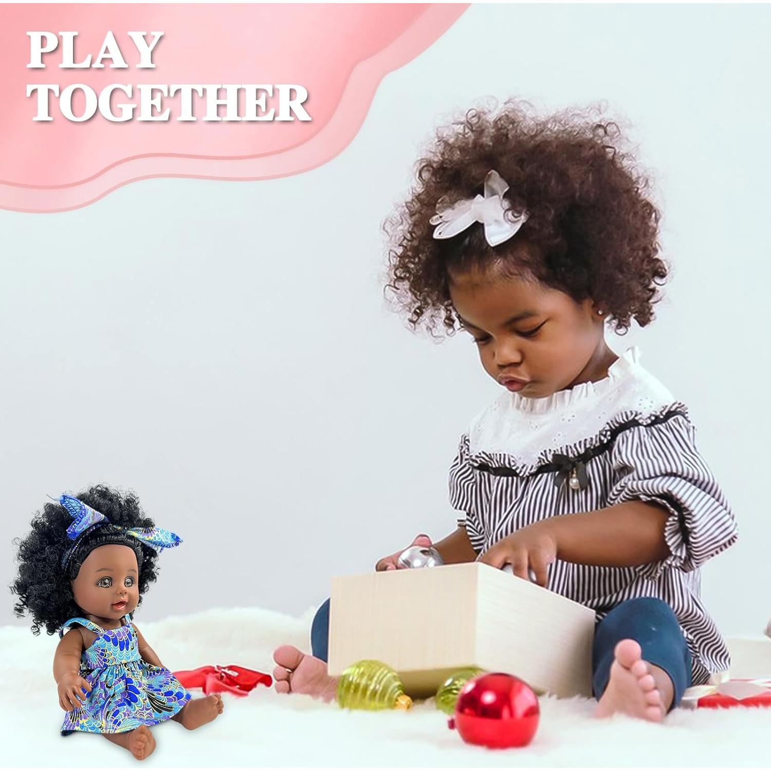 Muñeca Negra Nice2you 25.4 cm Realista para Niñas