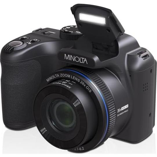 Cámara Digital Minolta MN26Z 20MP 26x Zoom FHD 1080p Negro