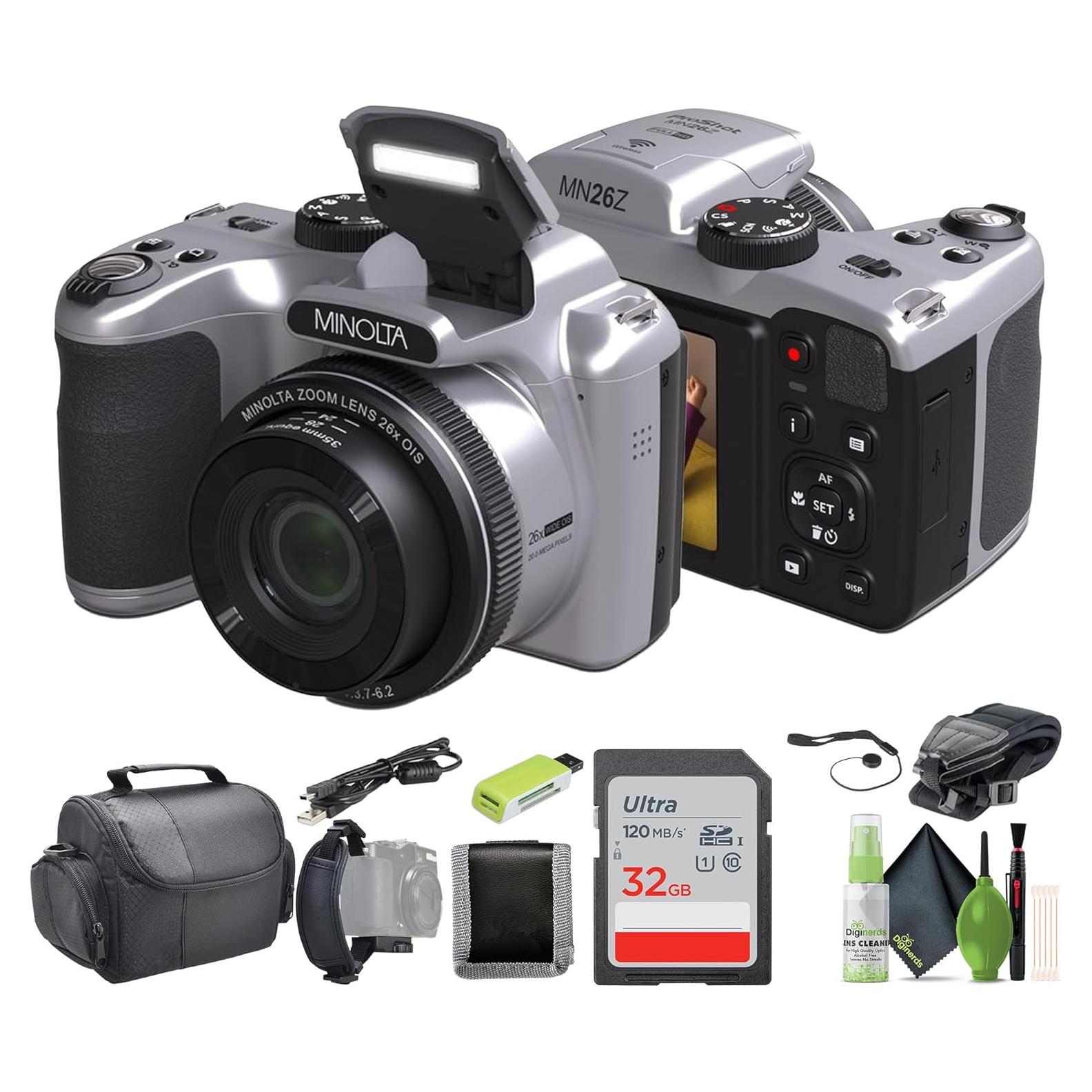 Cámara Digital Minolta MN26Z 20MP 26x Zoom Óptico Plata