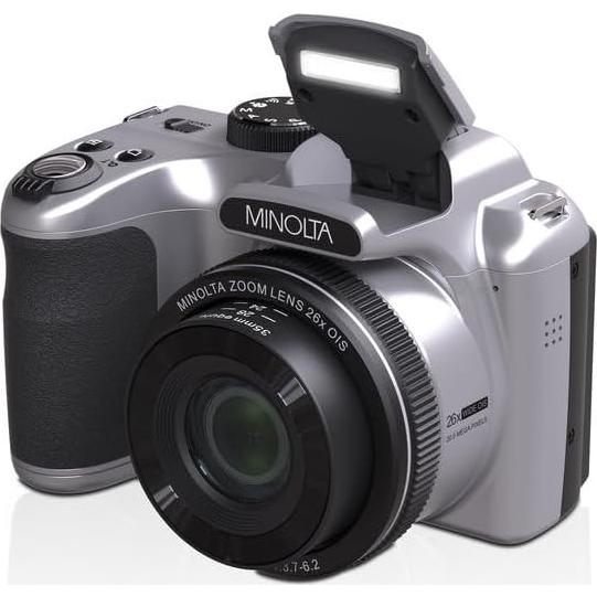 Cámara Digital Minolta MN26Z 20MP 26x Zoom Óptico Plata