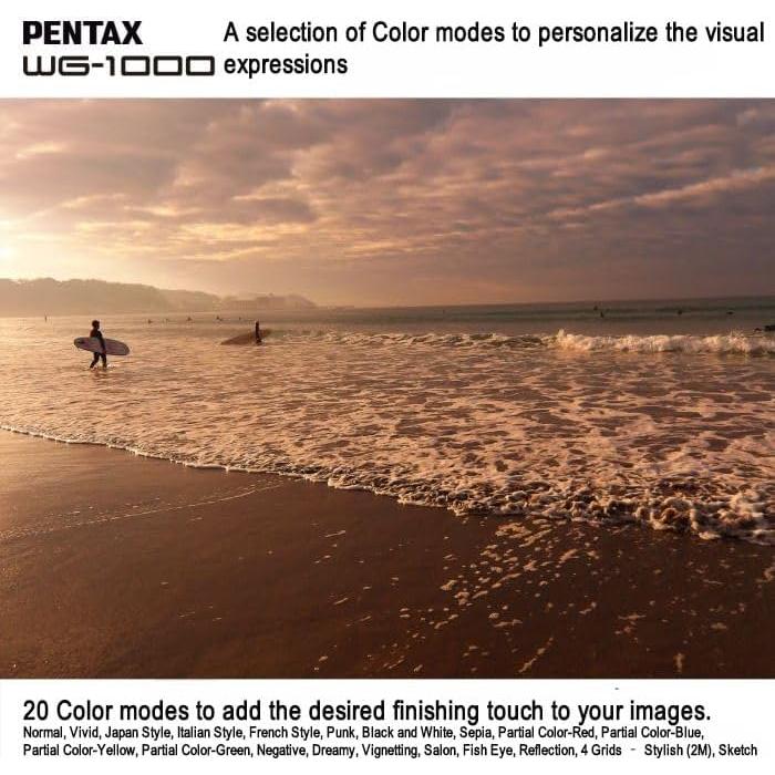 Cámara Digital Impermeable PENTAX WG-1000 Gris 15m