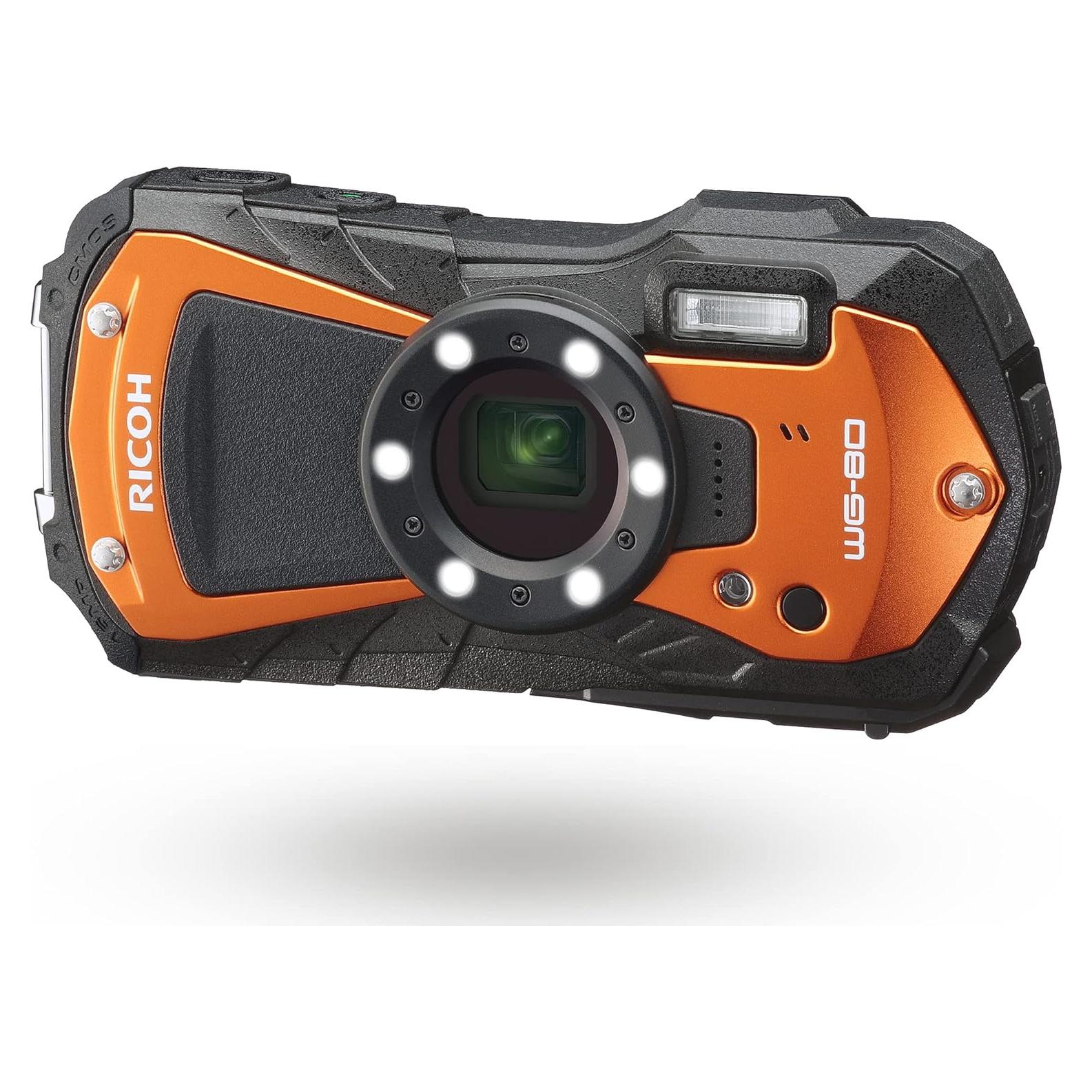 Cámara Digital Resistente al Agua Pentax WG-80 Naranja 16MP