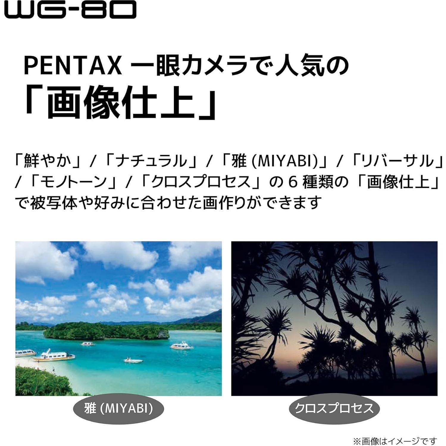 Cámara Digital Resistente al Agua Ricoh WG-80 16MP Negra