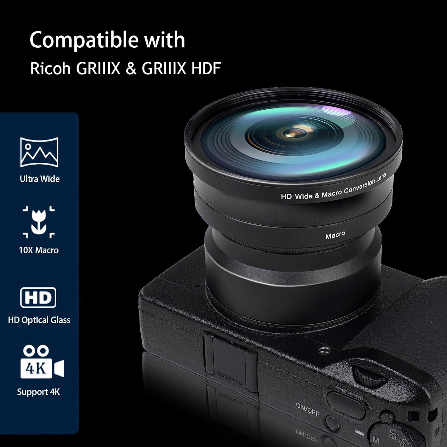 Lente Gran Angular y Macro 49mm FotoZ para Ricoh GR IIIX