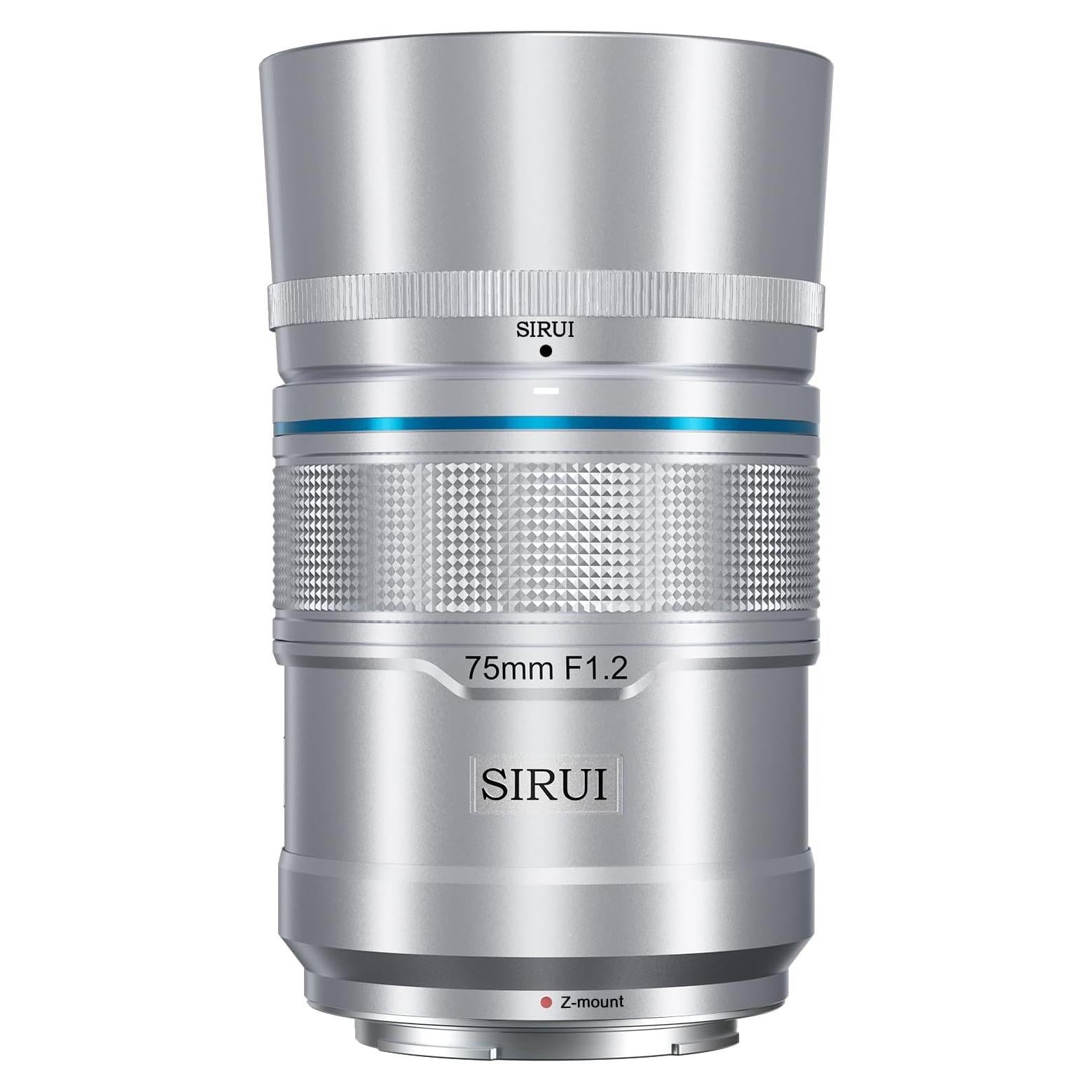 Lente Telefoto Autofocus SIRUI Sniper 75mm F1.2 Plata