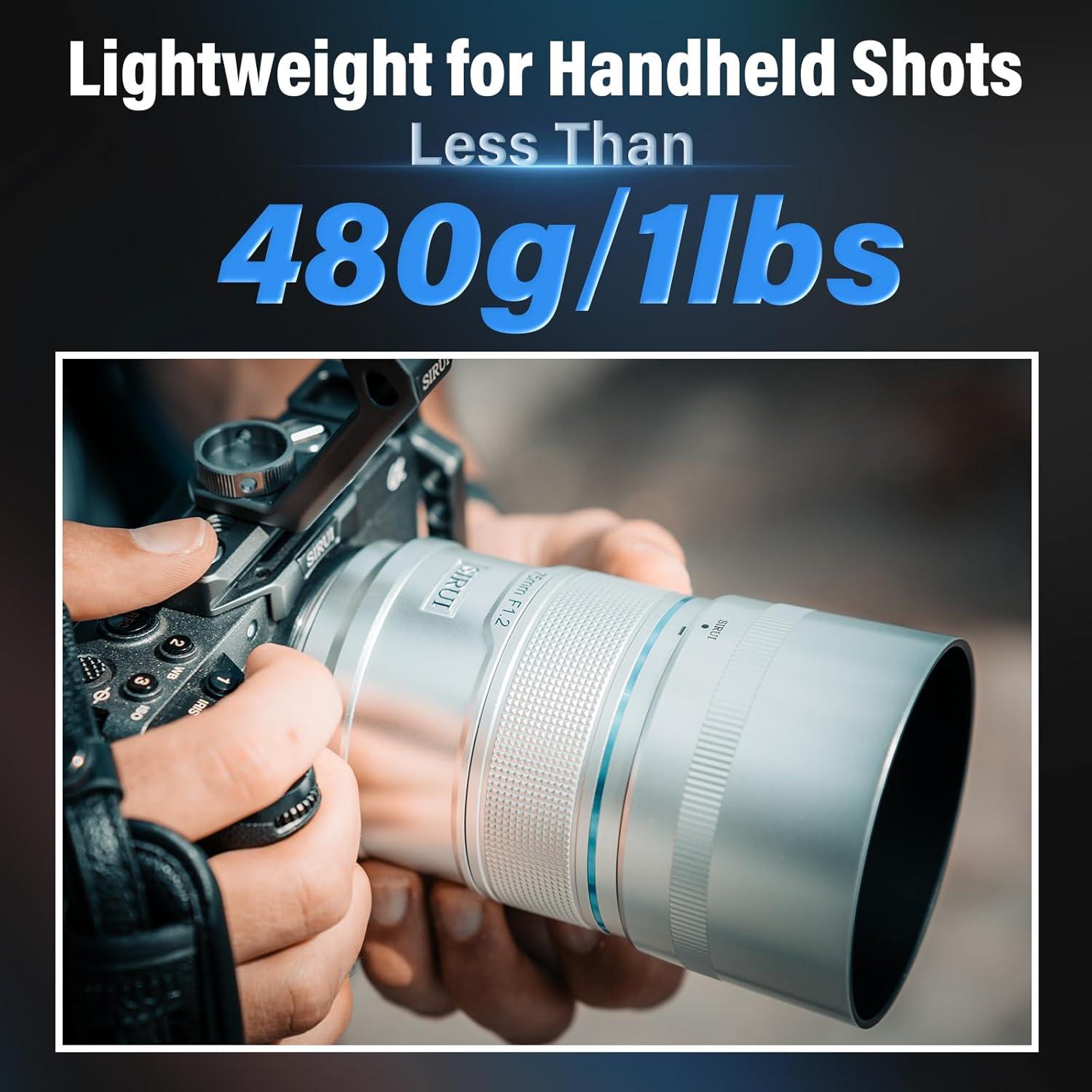 Lente Telefoto Autofocus SIRUI Sniper 75mm F1.2 Plata