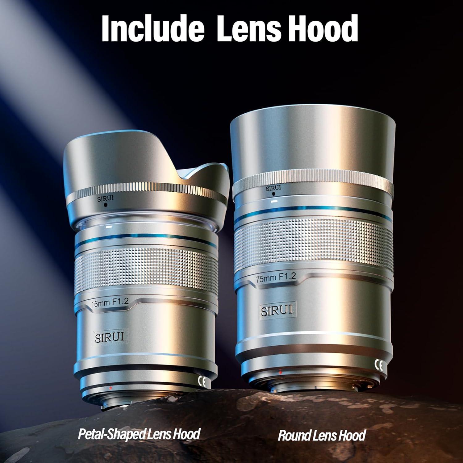 Lente Telefoto Autofocus SIRUI Sniper 75mm F1.2 Plata