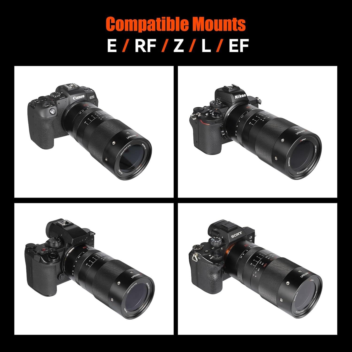 Lente Macro AstrHori 120mm F2.8 2X para Nikon Z - Alta Resolución