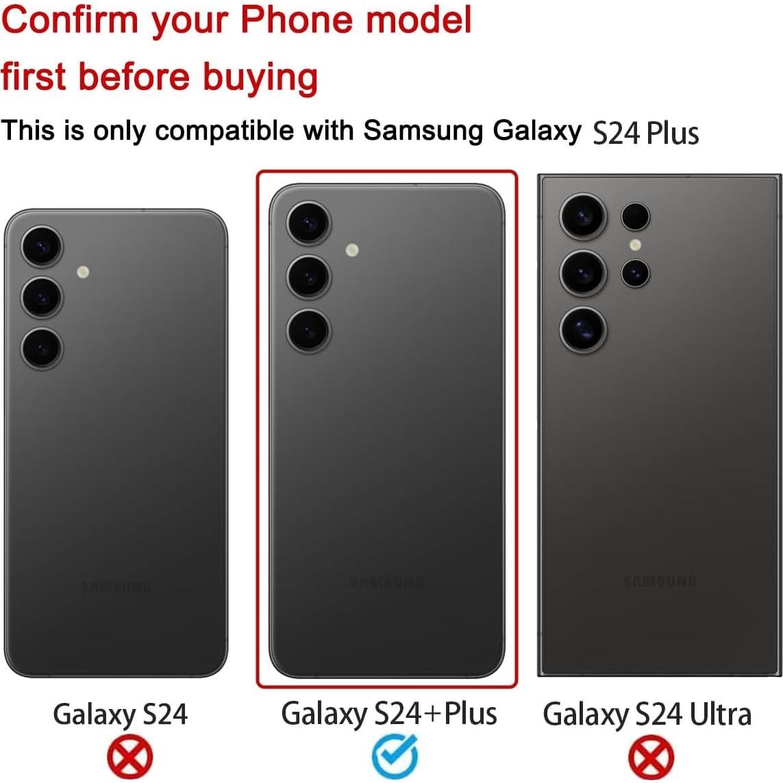 2 Lentes de Reemplazo para Cámara Samsung Galaxy S24+ Plus