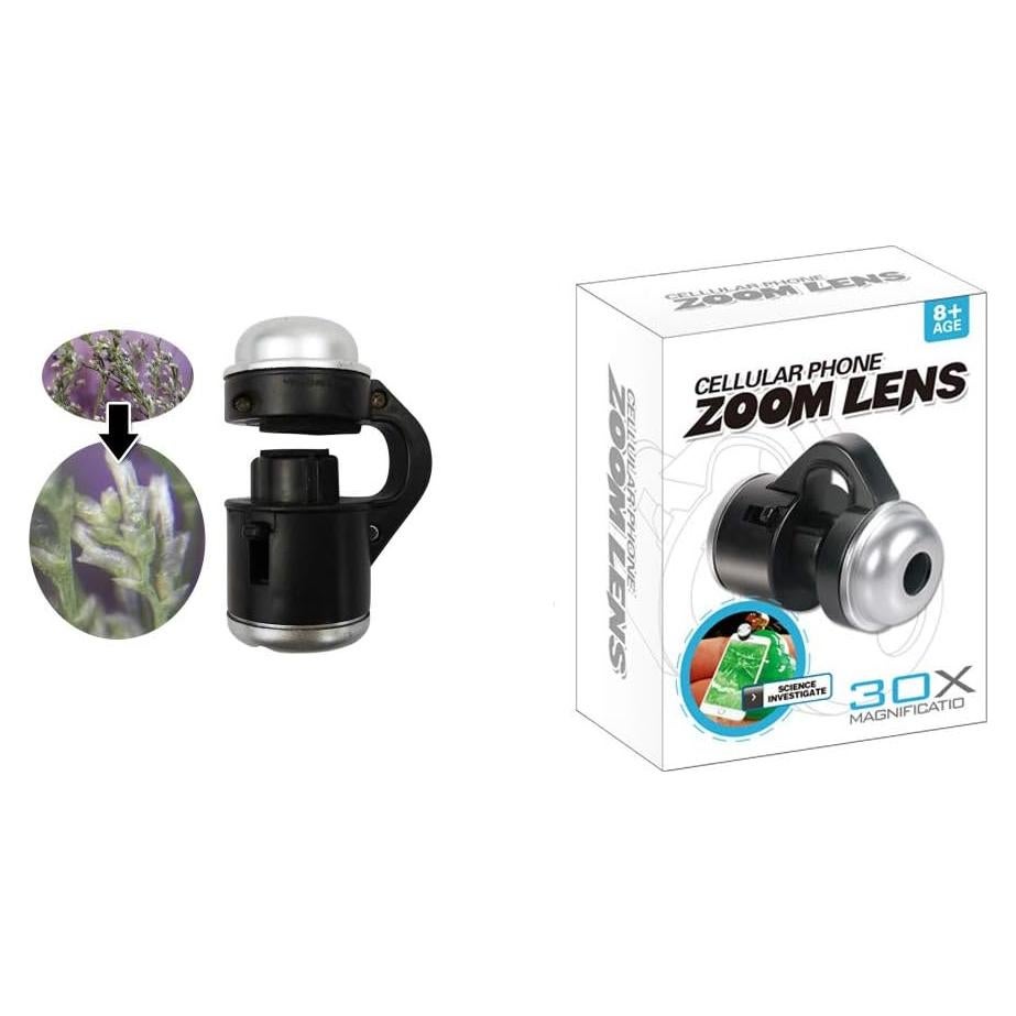 Lente de cámara para móvil Jiusion 30X con LED