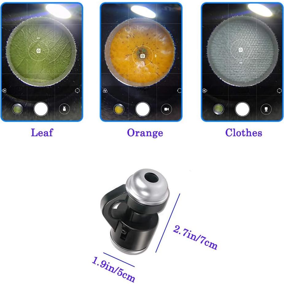 Lente de cámara para móvil Jiusion 30X con LED