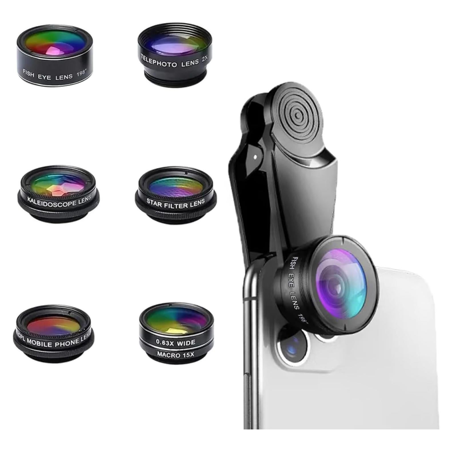 Kit de Lentes para Cámara de Teléfono Móvil 7 en 1 LJRHYEH
