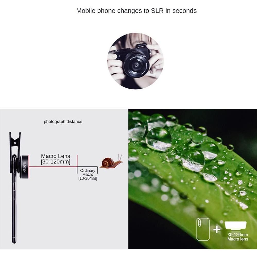 Lente Macro COSULAN 4K UHD para Smartphone 30-120mm