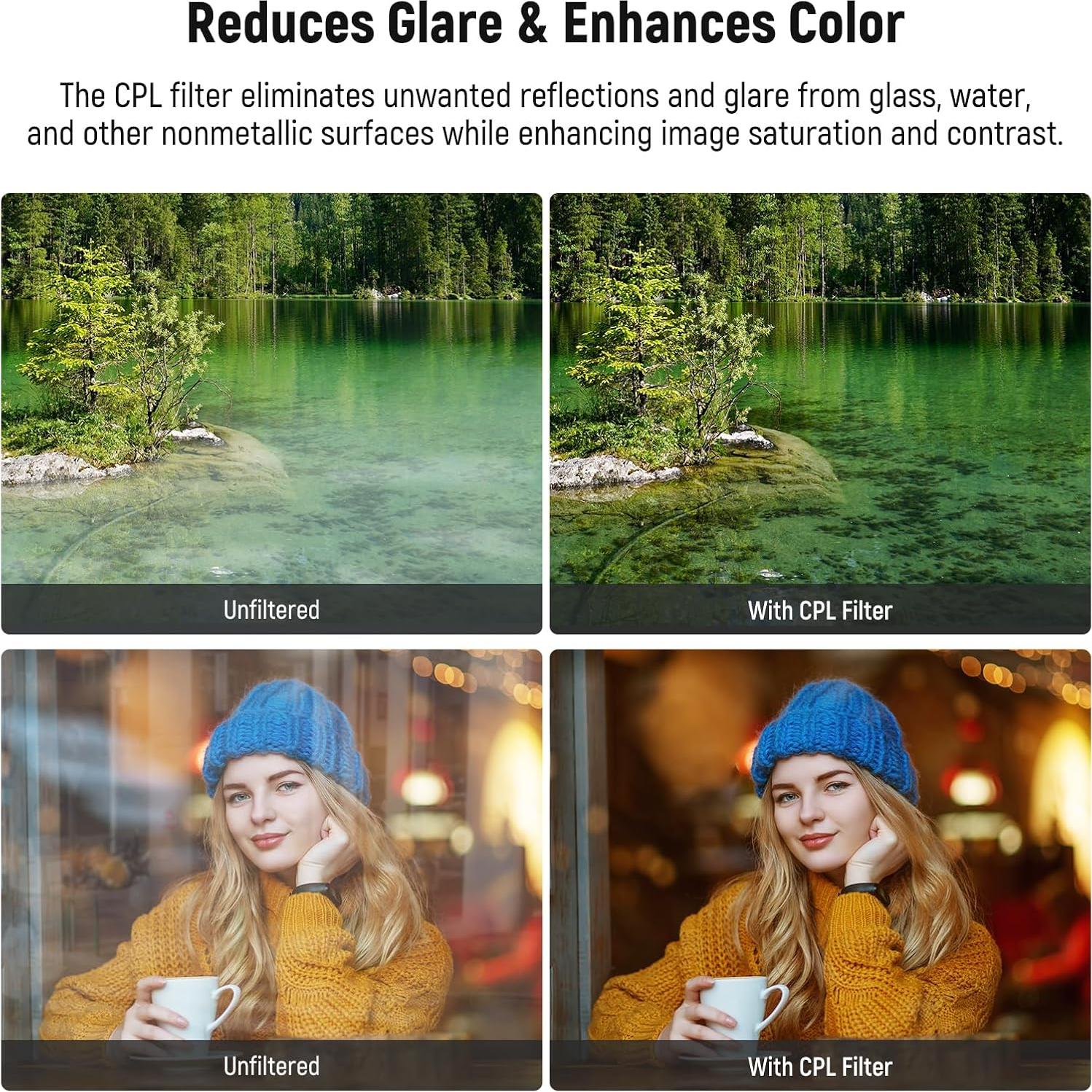 Filtro CPL Magnético 67mm NEEWER para Teléfono - Clip Universal