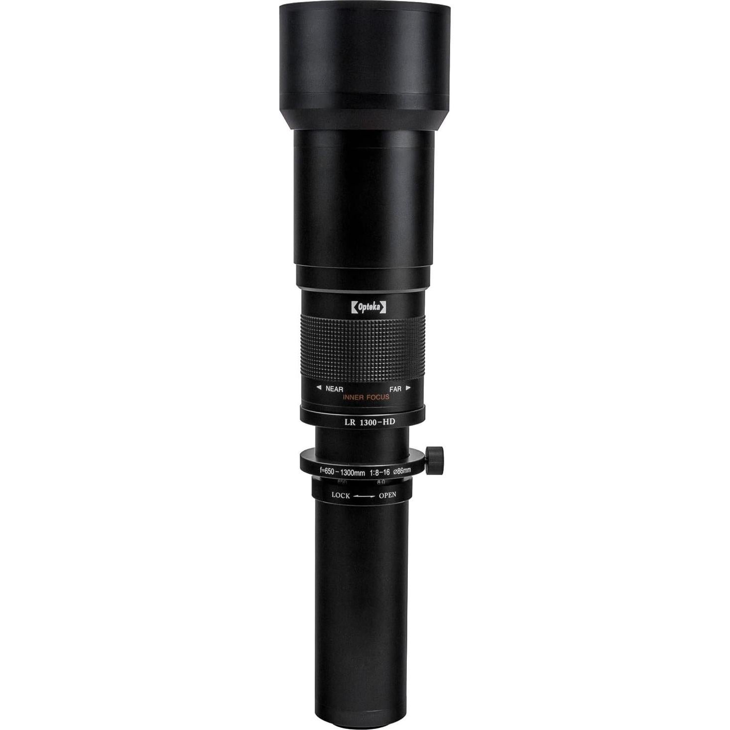 Lente Telefoto Opteka 650-1300mm para Cámaras Samsung NX + Kit Limpieza