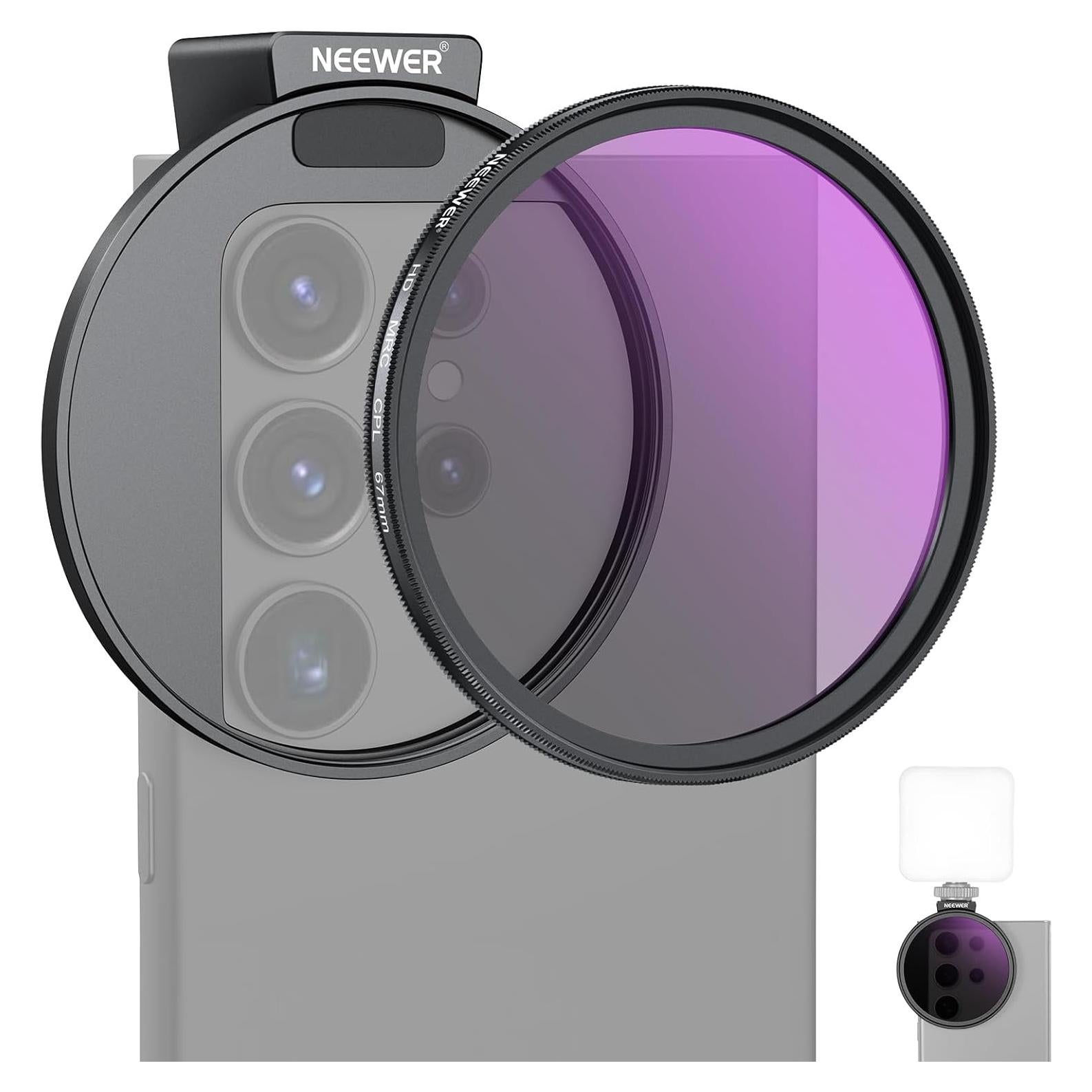 Filtro CPL 67mm NEEWER para Smartphone y DSLR - HD