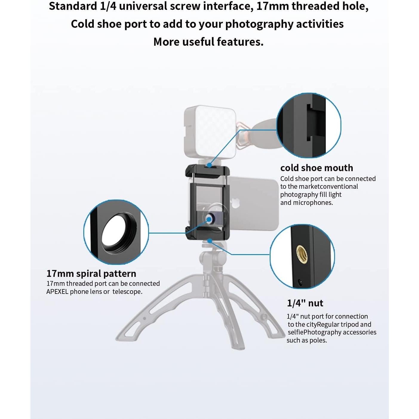 Adaptador de Lente 17 mm Evil Eye para Teléfonos Inteligentes