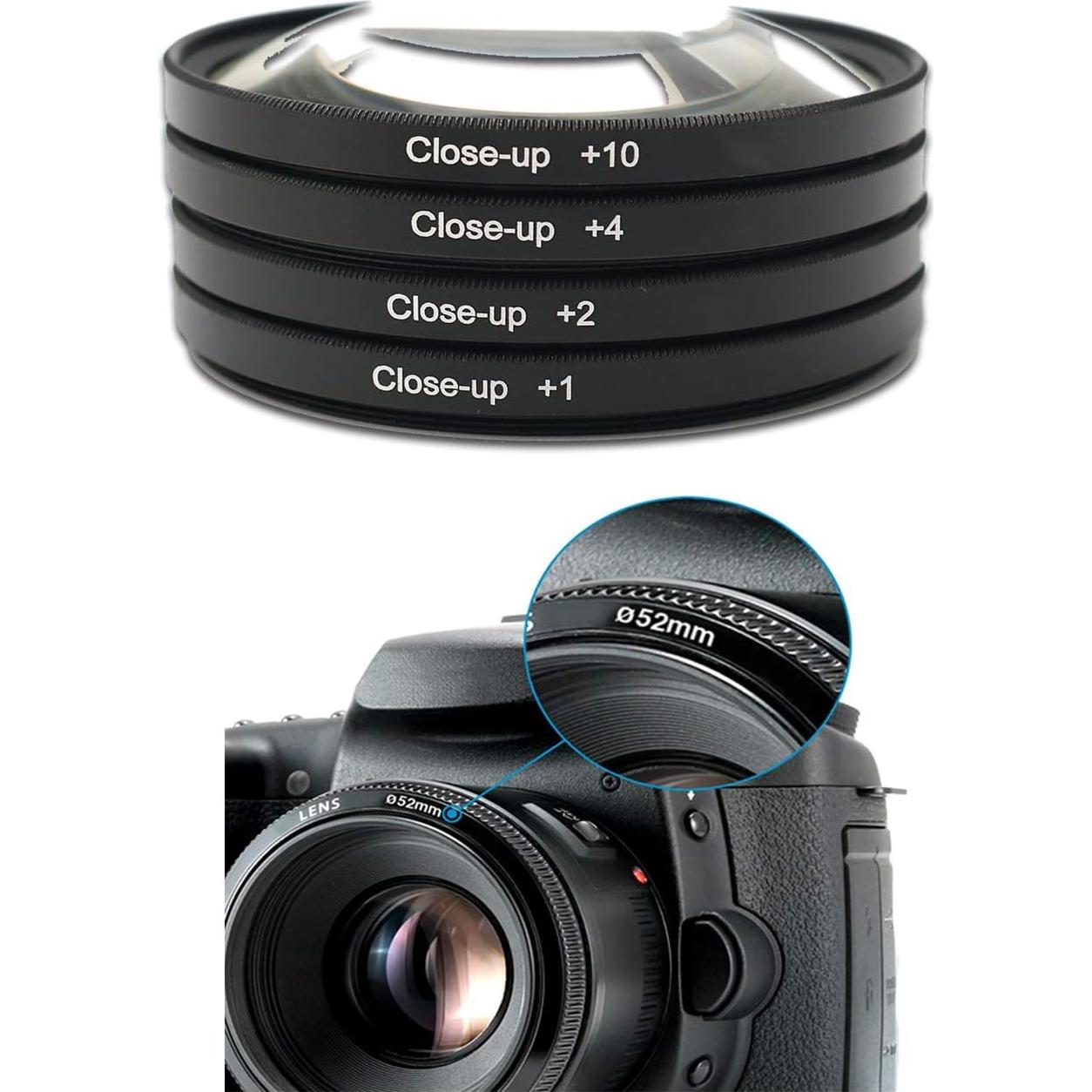 Kit de Filtros de Acercamiento 72mm Cardinal Camera 4 Piezas