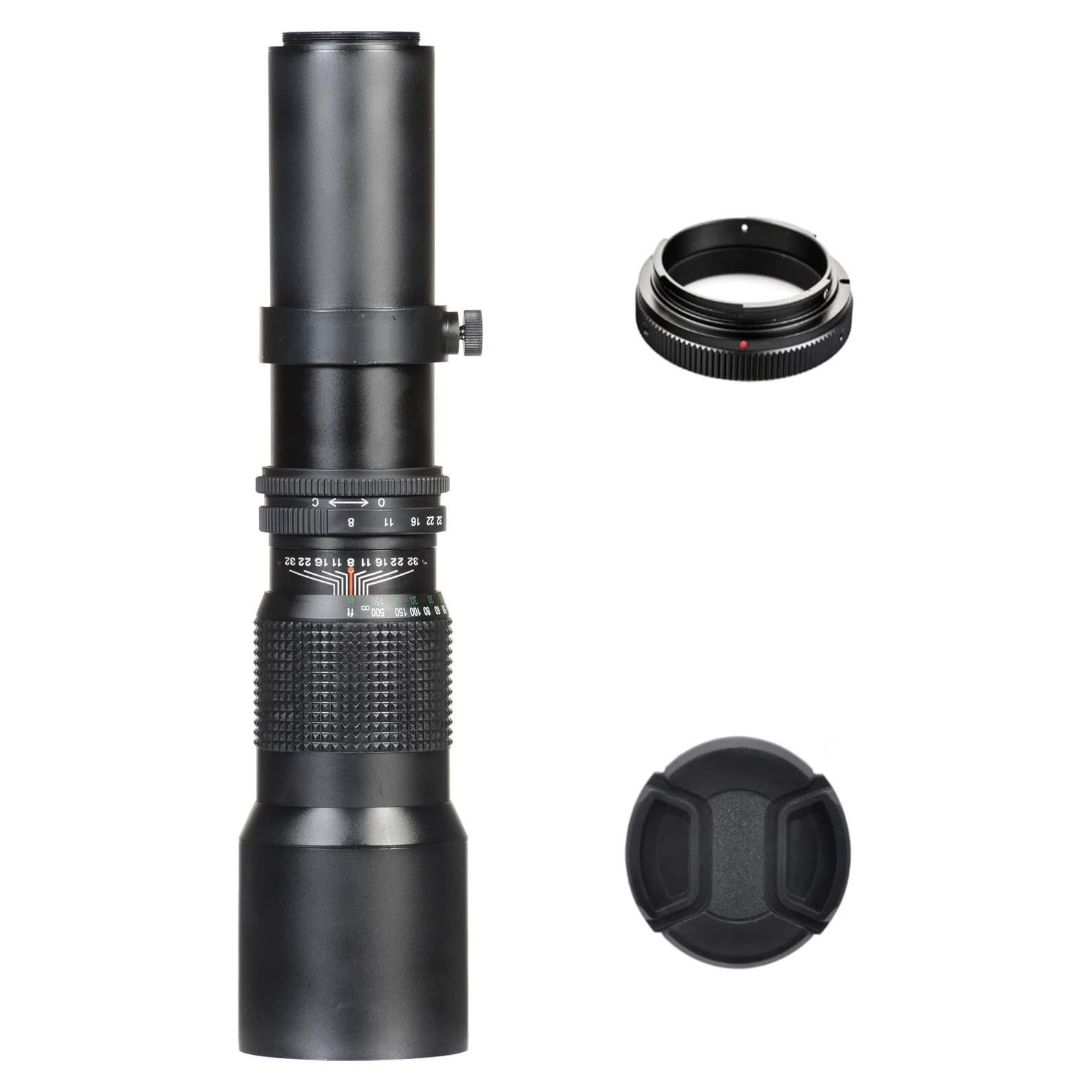 Lente Telefoto Manual Vivitar 500mm/1000mm f/8 + Trípode + Mochila para Nikon