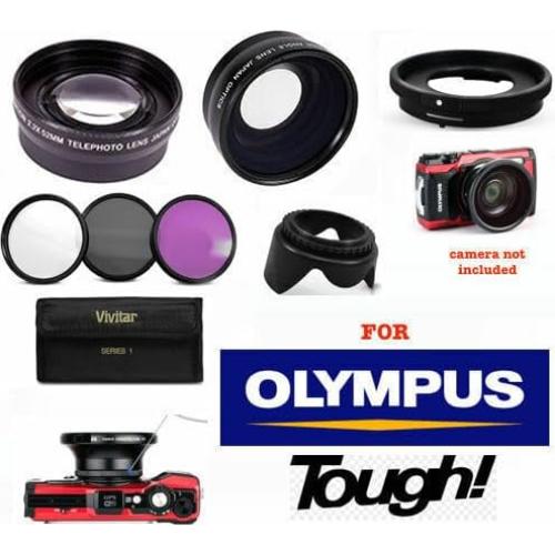 Kit Lente Gran Angular 0.43X + Telefoto 2.2X para Olympus Tough