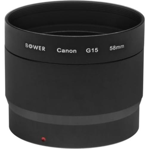 Adaptador de Conversión Bower LA-DC58L + Lentes y Kit para Canon G15/G16