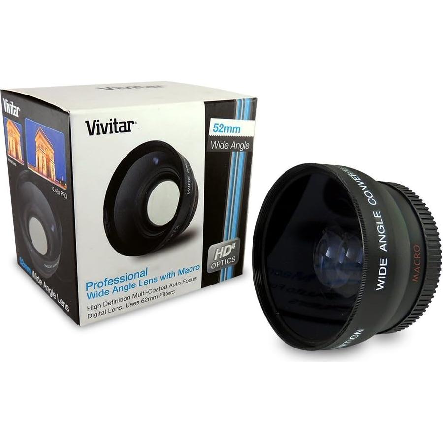 Lentes Gran Angular 0.43x y Telefoto 2.2x Vivitar 52mm para Nikon