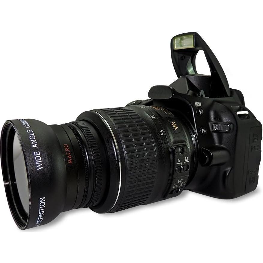 Lentes Gran Angular 0.43x y Telefoto 2.2x Vivitar 52mm para Nikon