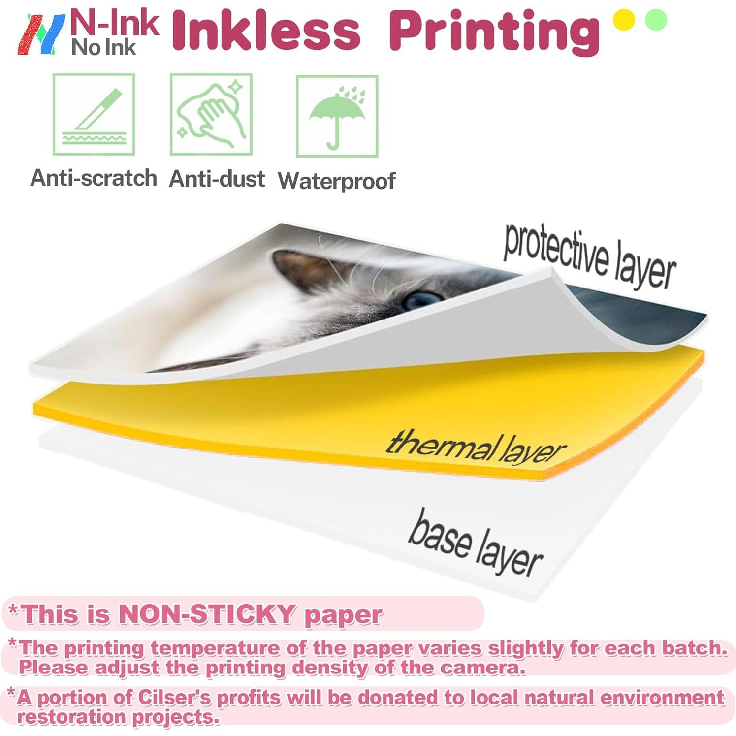 Papel Térmico CILSER para Cámara Infantil - 5 Rollos 57x25mm