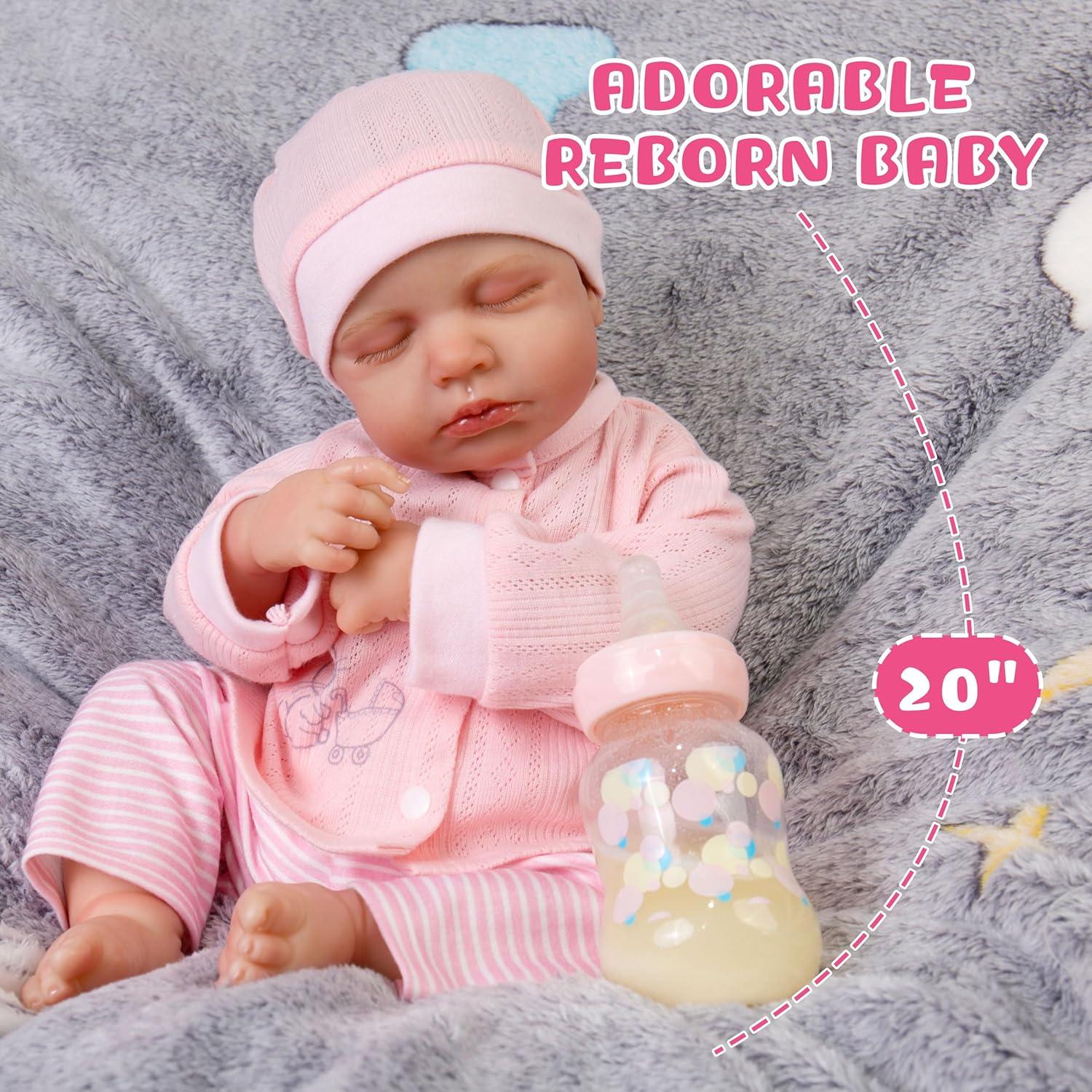 Muñeca de bebé renacida Milidool 50.8 cm realista con accesorios