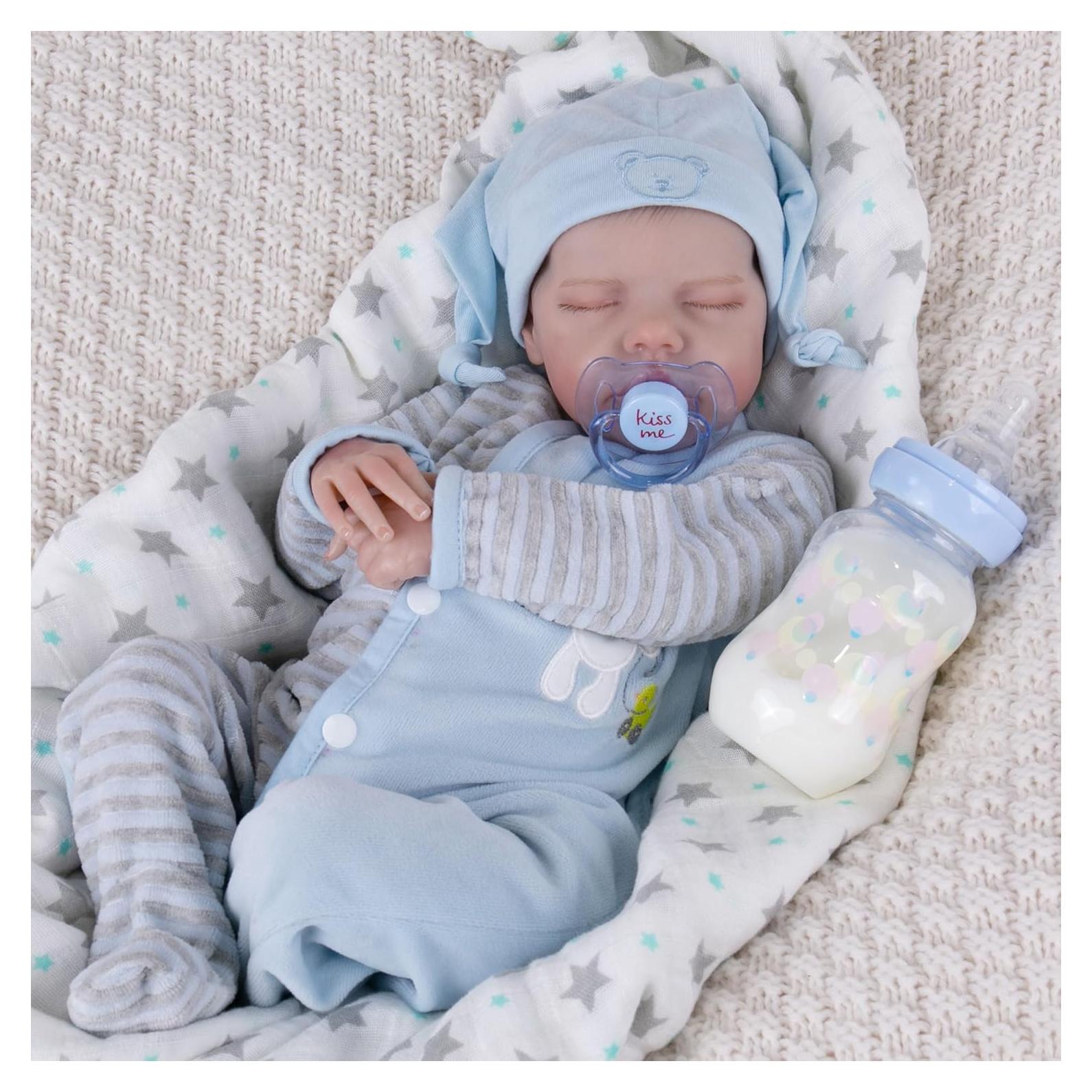 Muñeca Reborn Milidool James 43 cm Cuerpo Blando Realista