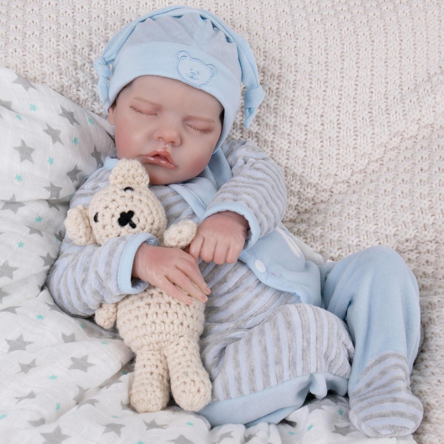 Muñeca Reborn Milidool James 43 cm Cuerpo Blando Realista