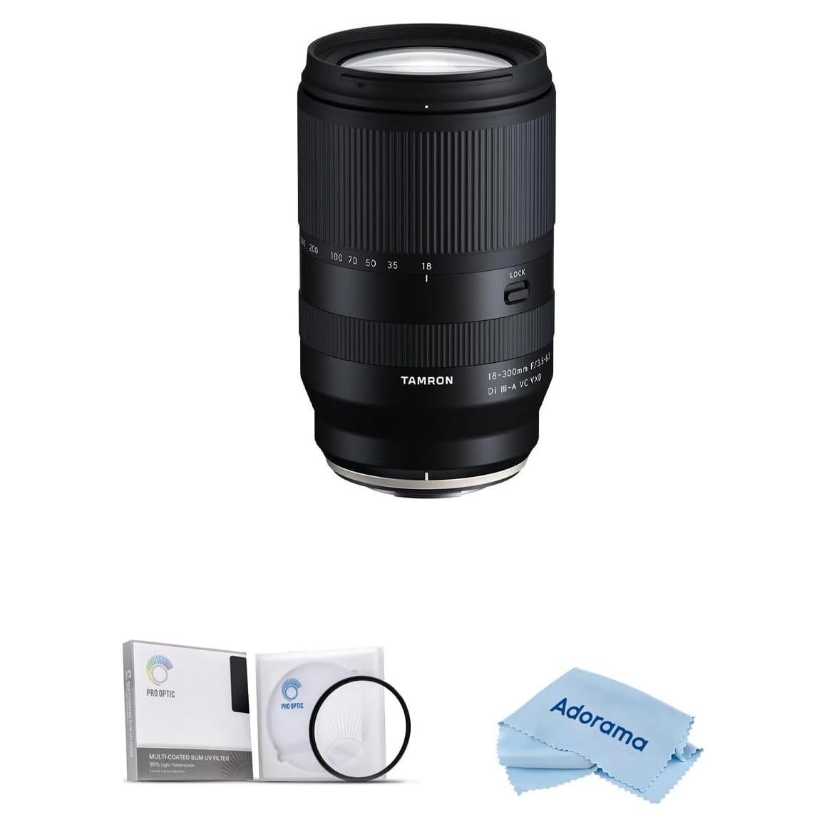 Lente Tamron 18-300mm f/3.5-6.3 para Sony E + Filtro UV 67mm