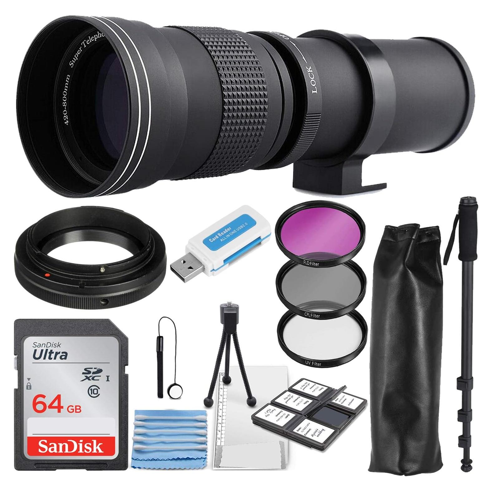 Lente Telefoto Manual Commander Optics 420-800mm f/8 para Micro Cuatro Tercios