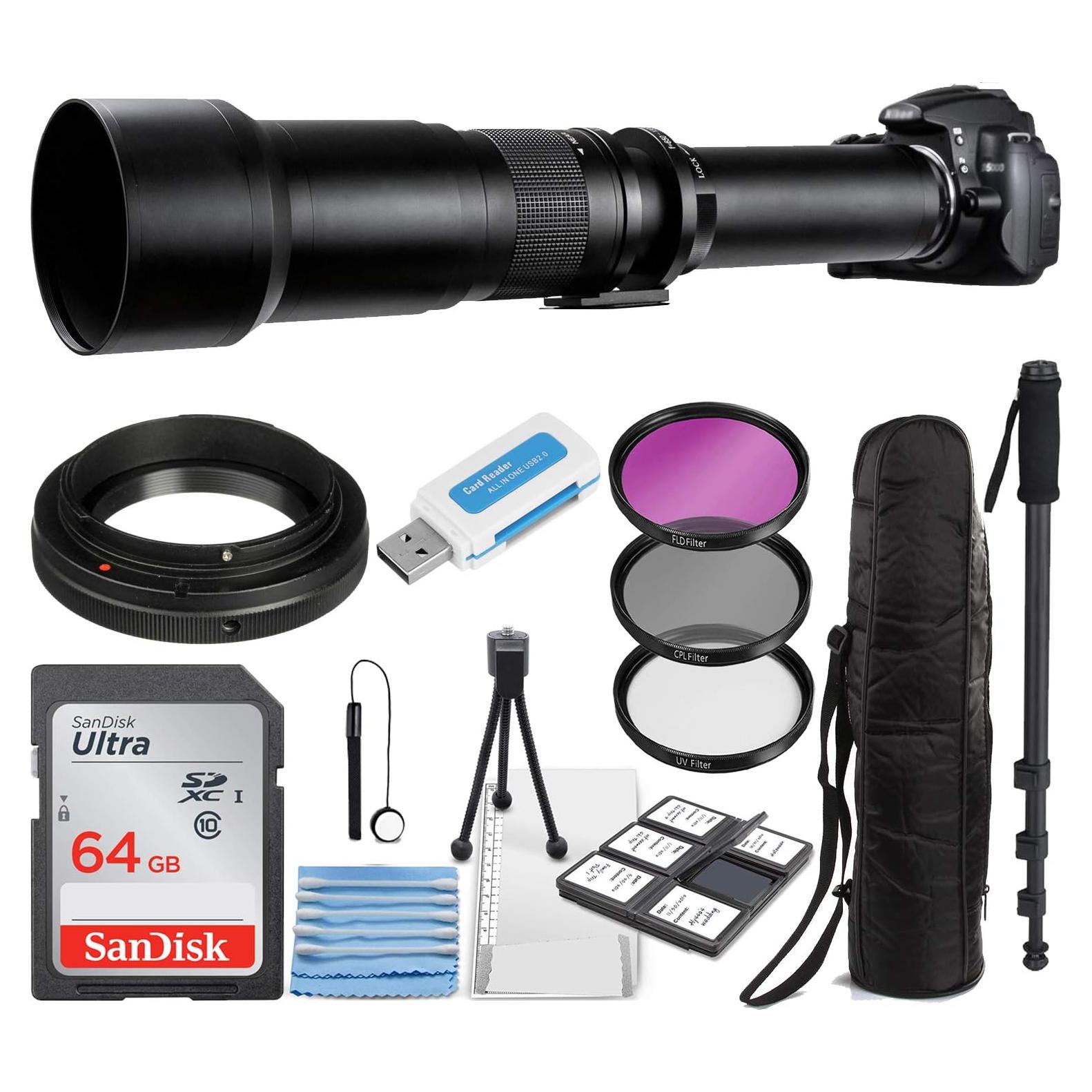 Lente Telefoto Zoom 650-1300mm f/8 Commander Optics para Olympus/Panasonic