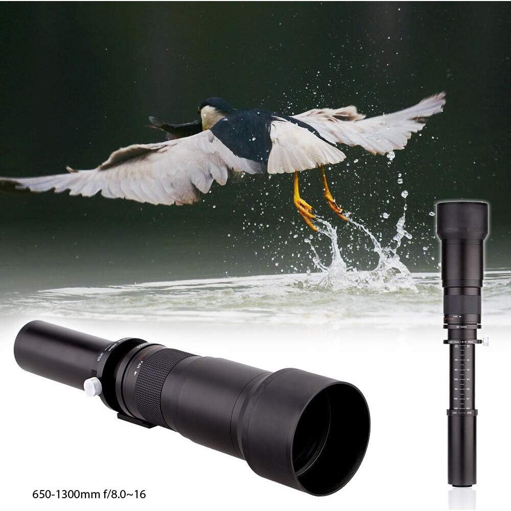 Lente Telefoto Zoom 650-1300mm f/8 Commander Optics para Olympus/Panasonic