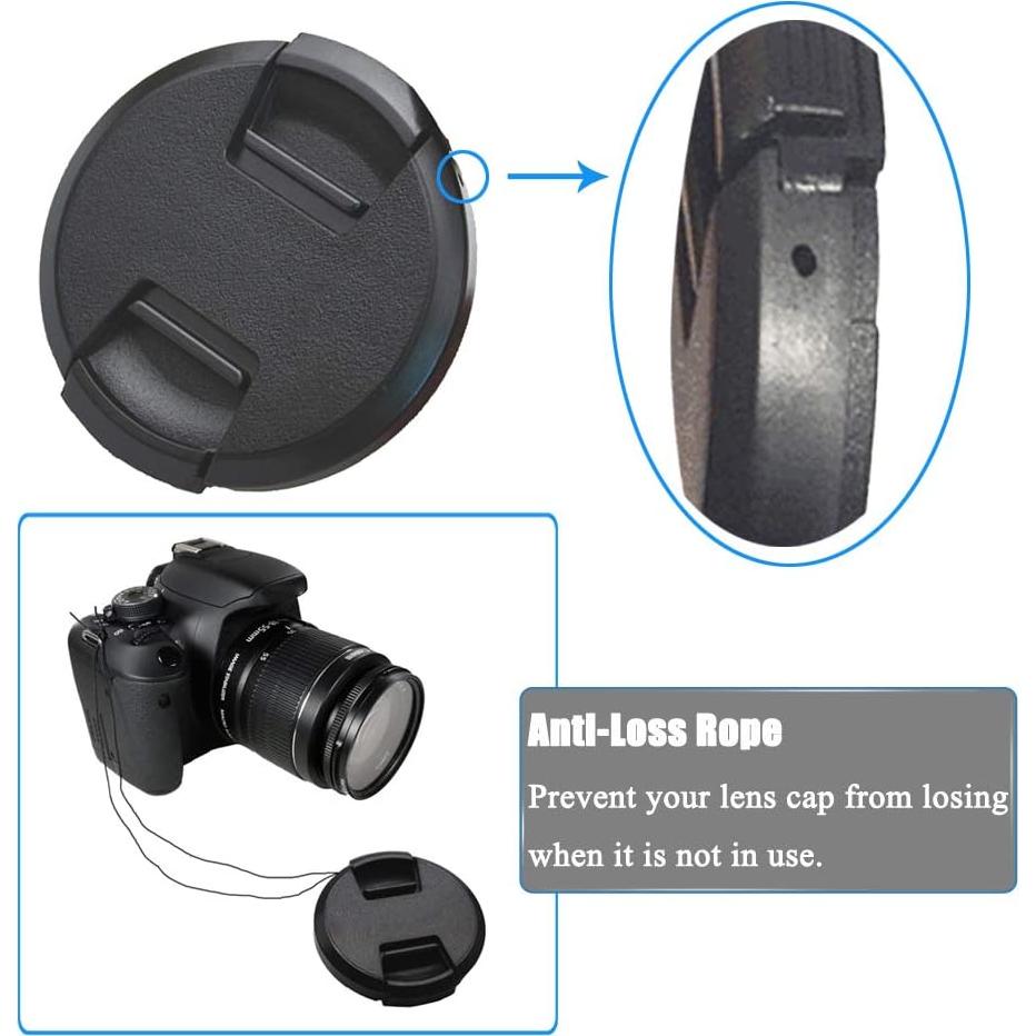 Tapa de lente 58mm Fire Rock para Canon y Fuji - 2 Pack