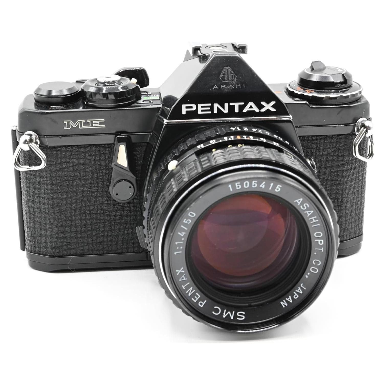 Cámara SLR Pentax ME 35mm con lente manual 50mm