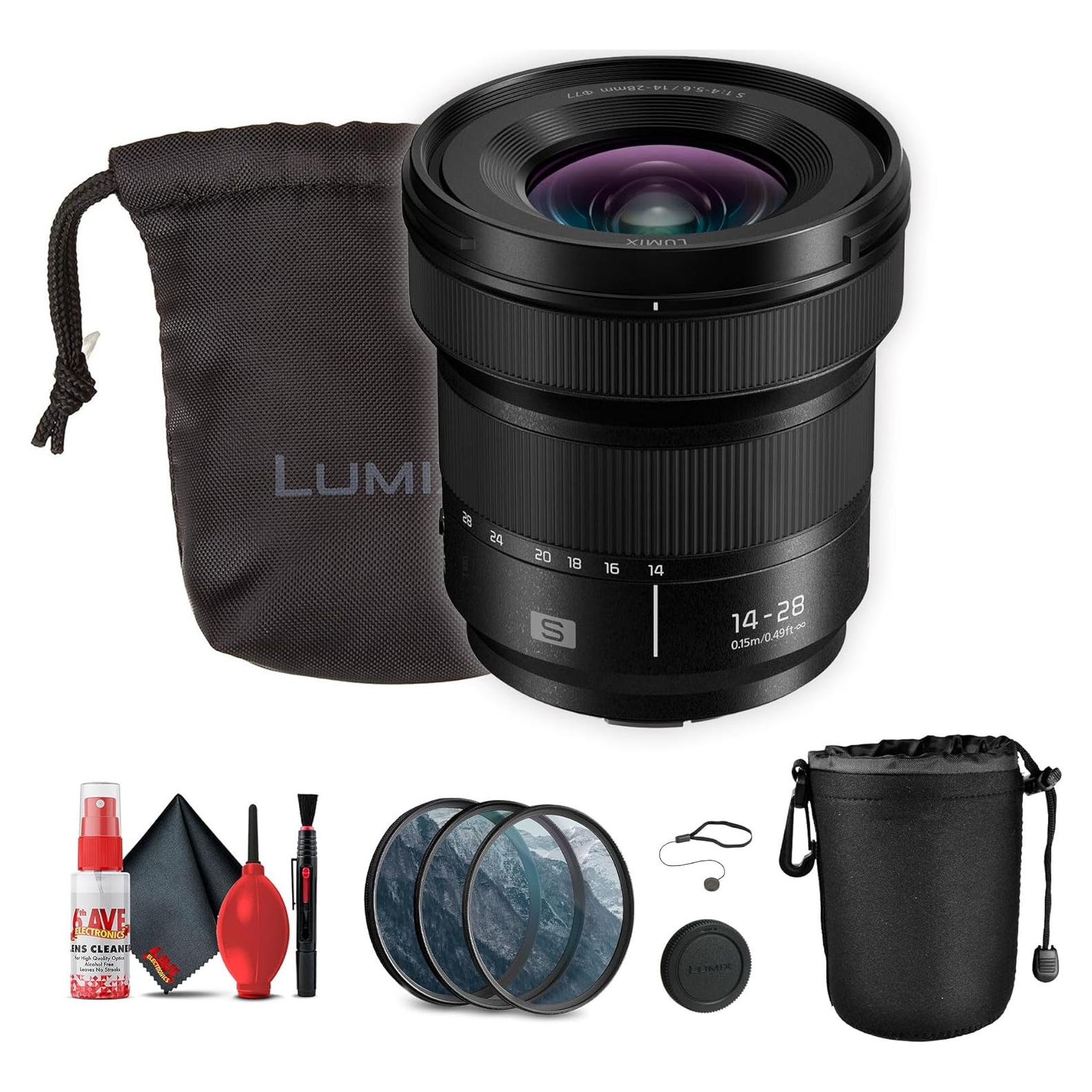 Objetivo Panasonic Lumix S 14-28mm f/4.5-5.6 para Leica L - Kit Completo