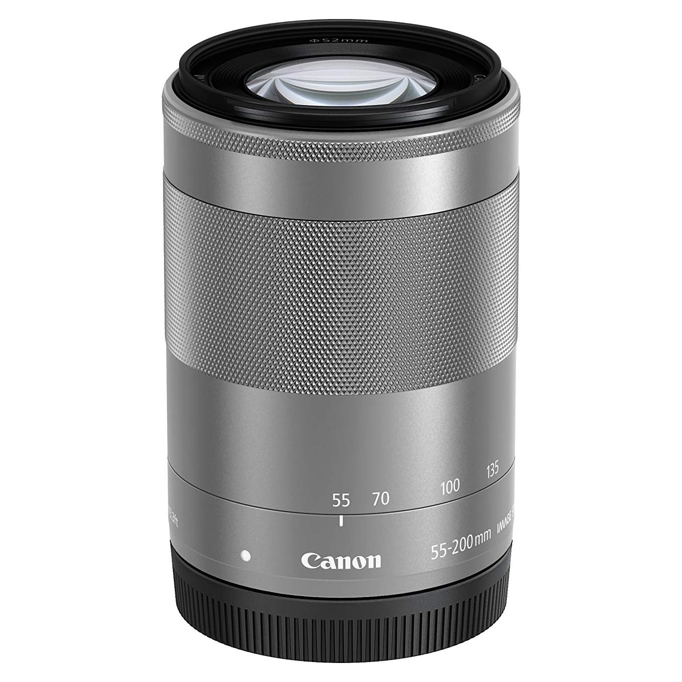 Lente Zoom Canon EF-M 55-200mm f/4.5-6.3 IS STM Plata