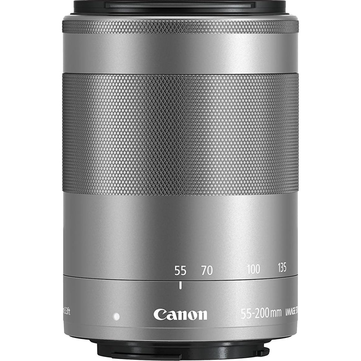 Lente Zoom Canon EF-M 55-200mm f/4.5-6.3 IS STM Plata