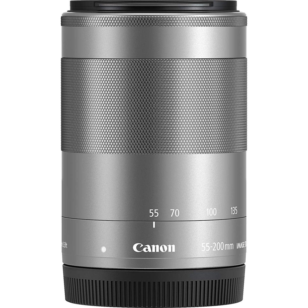 Lente Zoom Canon EF-M 55-200mm f/4.5-6.3 IS STM Plata