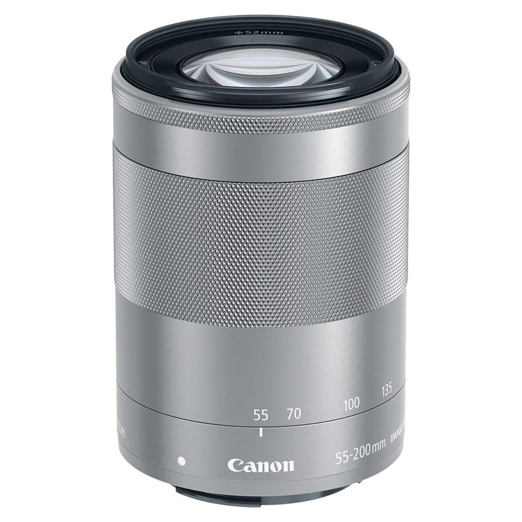 Lente Zoom Canon EF-M 55-200mm f/4.5-6.3 IS STM Plata
