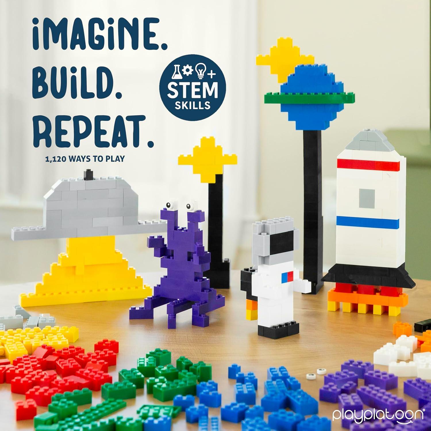 Set de Bloques de Construcción Play Platoon 1100 Piezas