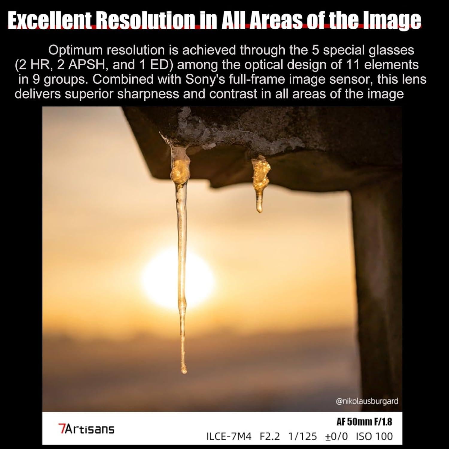 Lente 7artisans AF 50mm F1.8 para Montura L - Enfoque Automático