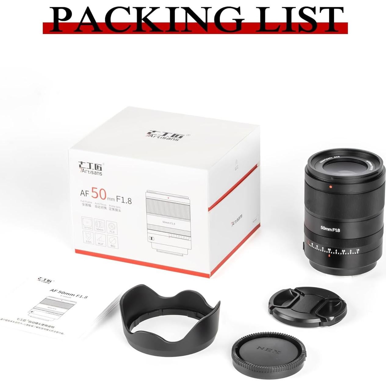 Lente 7artisans AF 50mm F1.8 para Montura L - Enfoque Automático