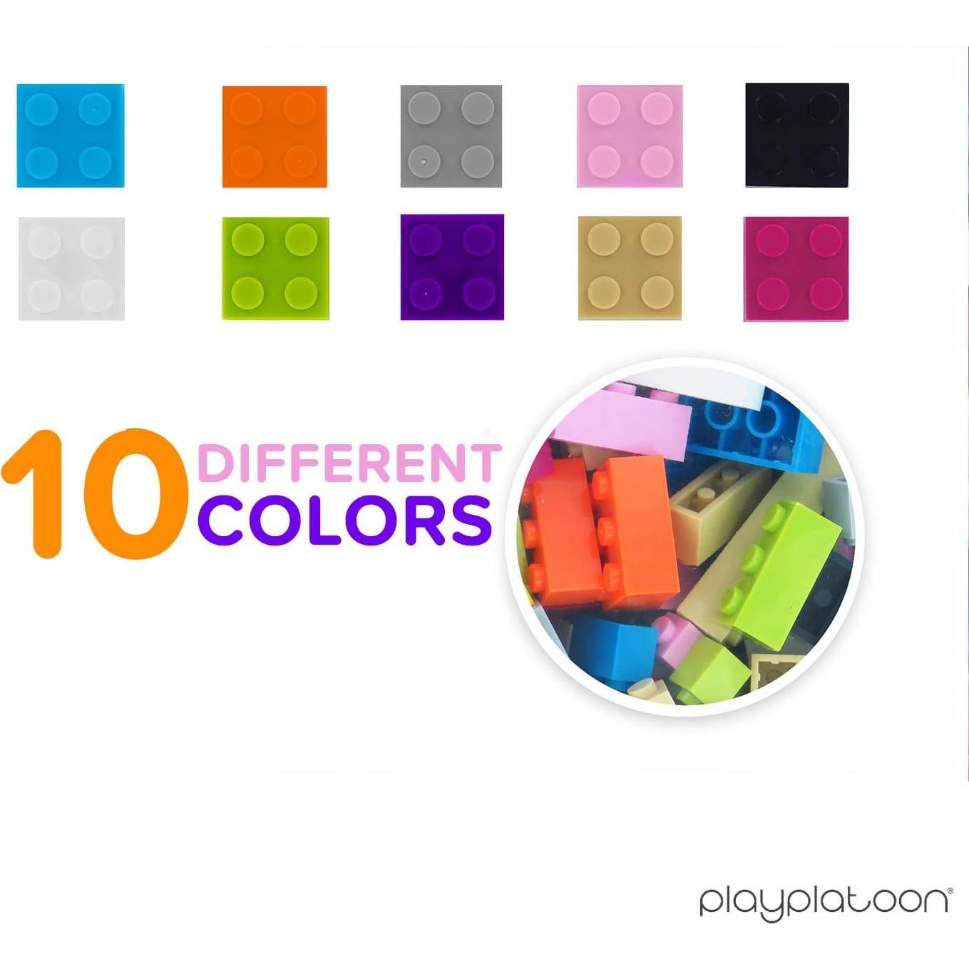 Juego de Bloques de Construcción 1100 Piezas Play Platoon