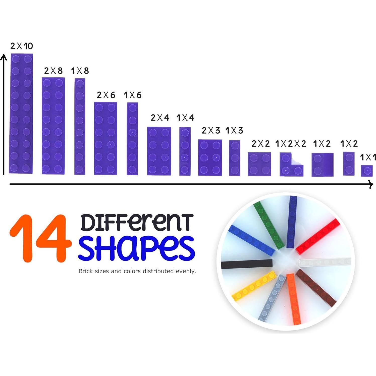 Juego de Bloques de Construcción 1100 Piezas Play Platoon